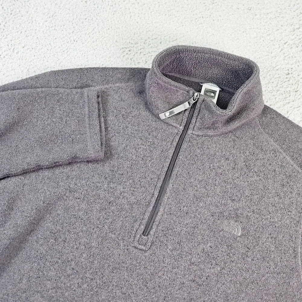 The North Face Pullover Mens XL Gray Fleece 1/4 Zip Long Sleeve Thermal‎ Top